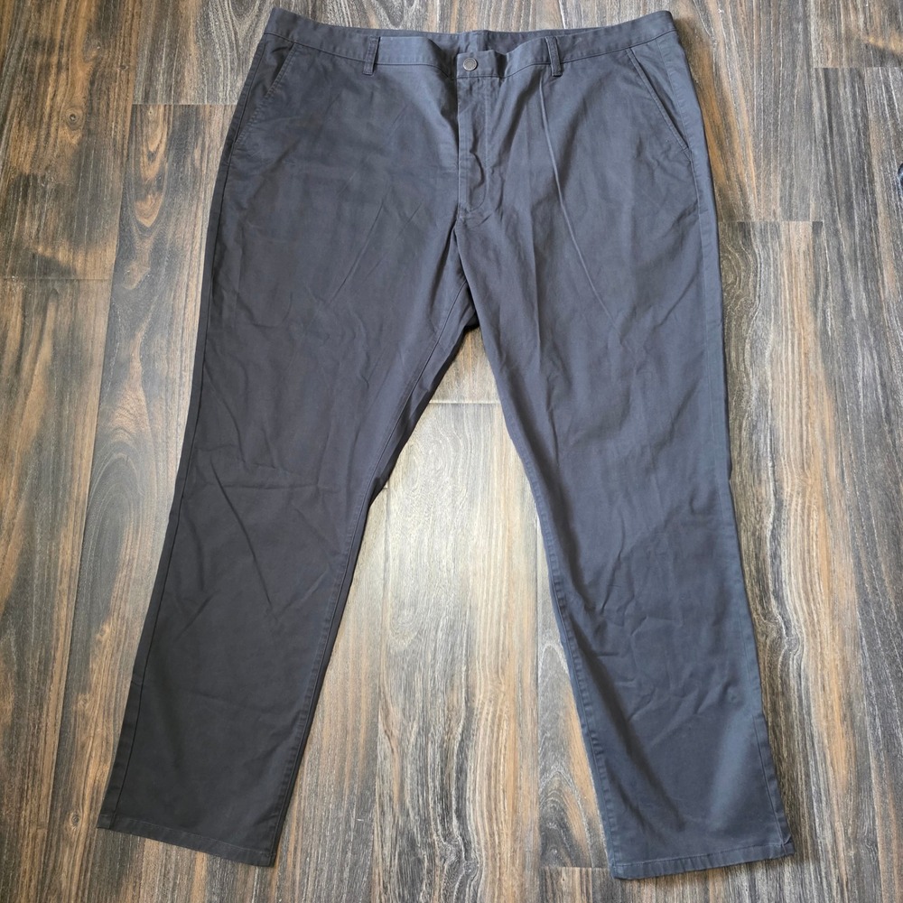 Bonobos Mens Athletic Washed Chinos Charcoal Grey Stretch Pants 46x32 GY431